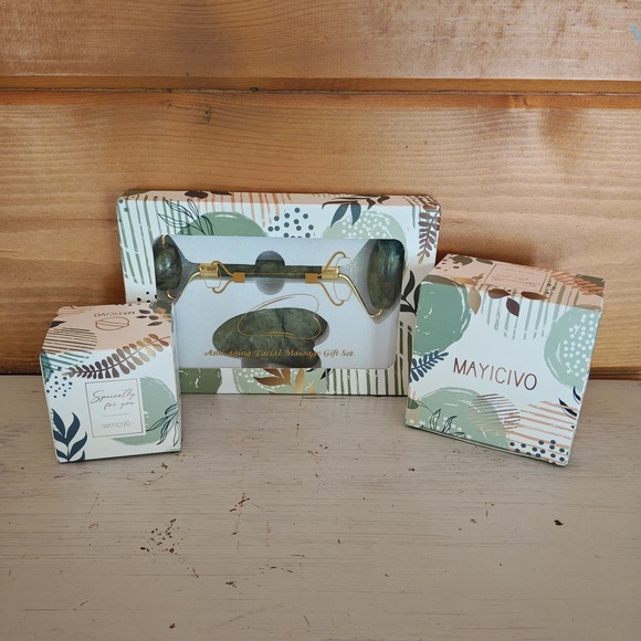 The Unbranded Brand Other - Mayicivo Self Care Bundle Anti-aging Facial Massage Bluebell Candle Bath Bomb